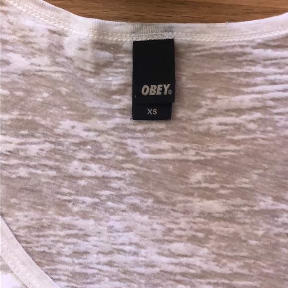OBEY White Burnout Flowy Tee - Picture 3 of 4
